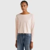 Powder pink t-shirt in long fiber cotton