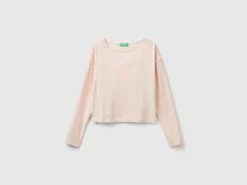 Powder pink t-shirt in long fiber cotton