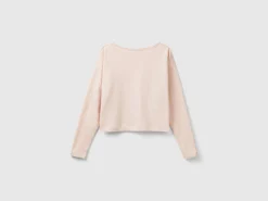 Powder pink t-shirt in long fiber cotton