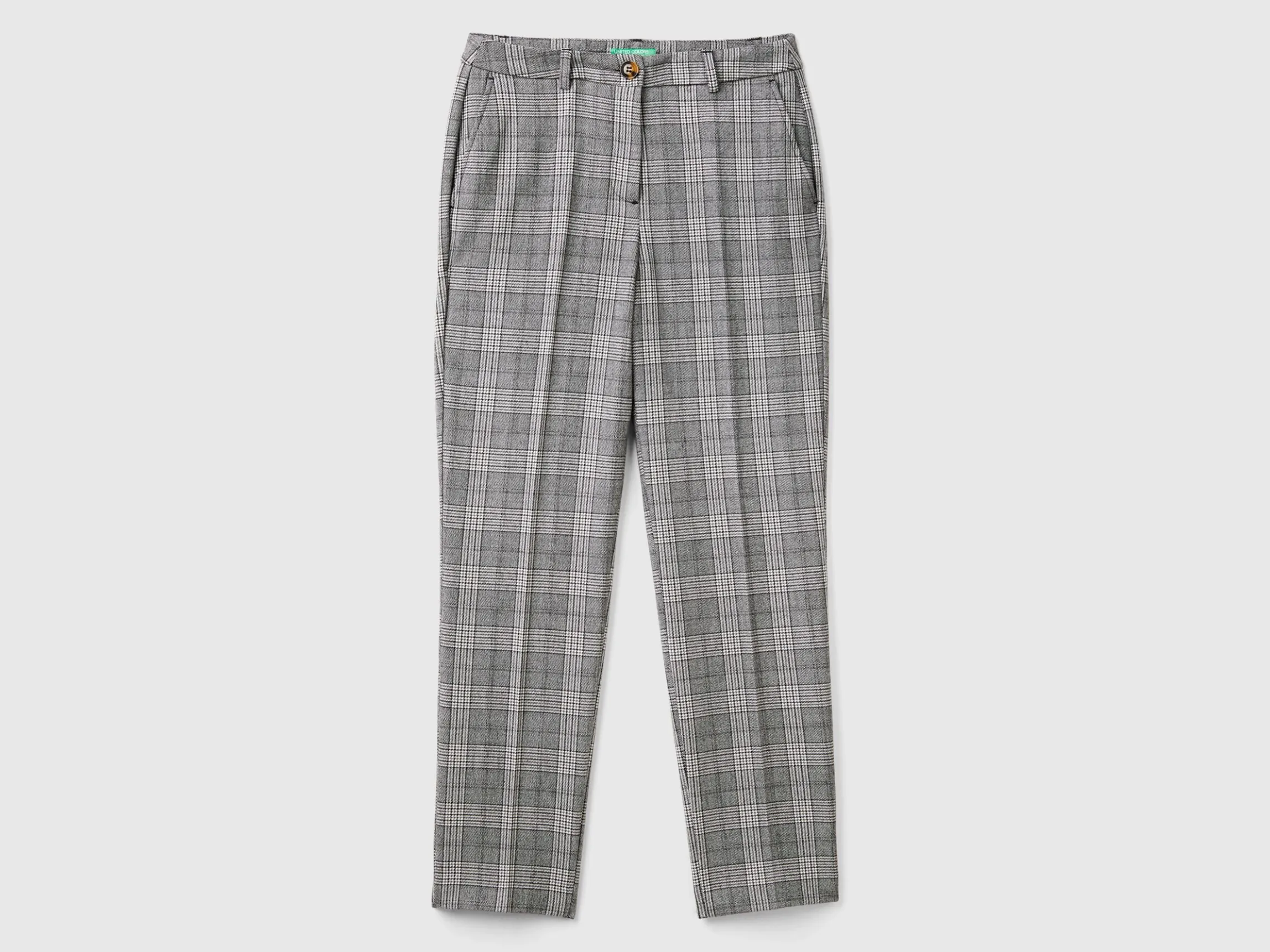 Prince of Wales flannel trousers
