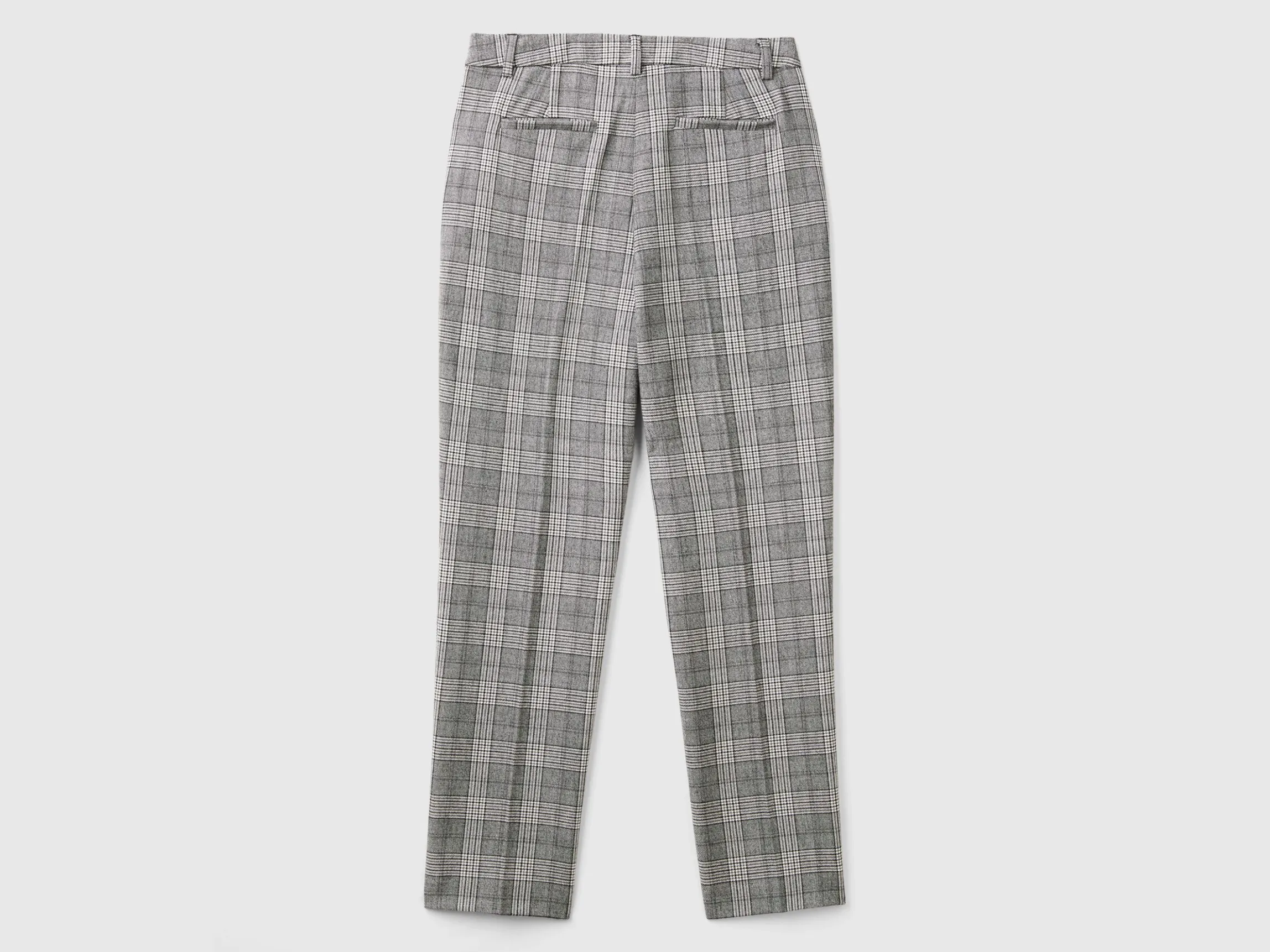Prince of Wales flannel trousers