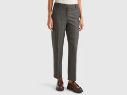 Prince of Wales regular fit trousers