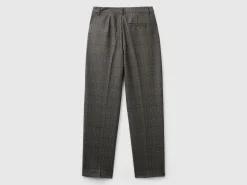 Prince of Wales regular fit trousers