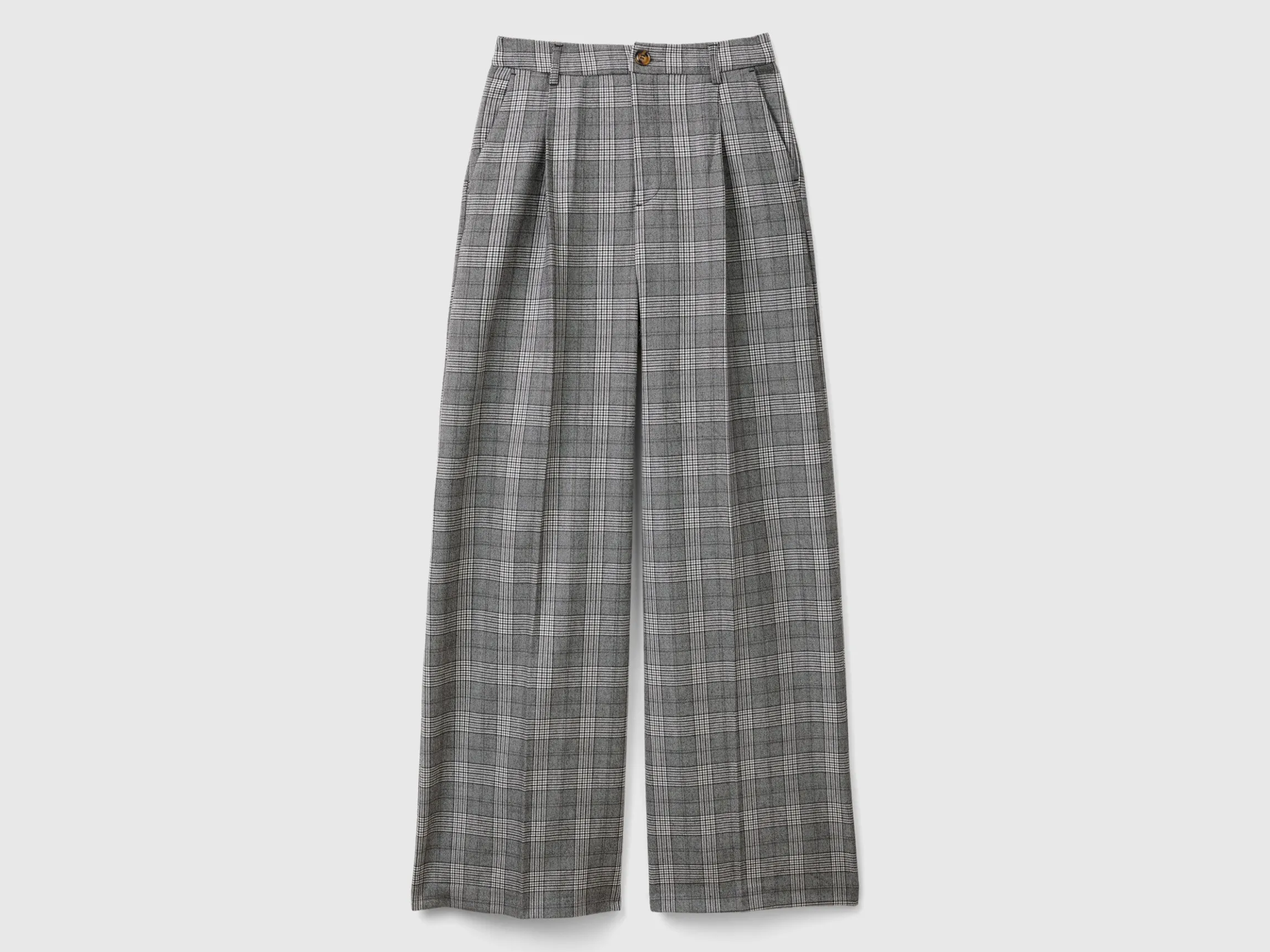 Prince of Wales wide leg trousers