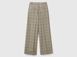 Prince of Wales wide leg trousers