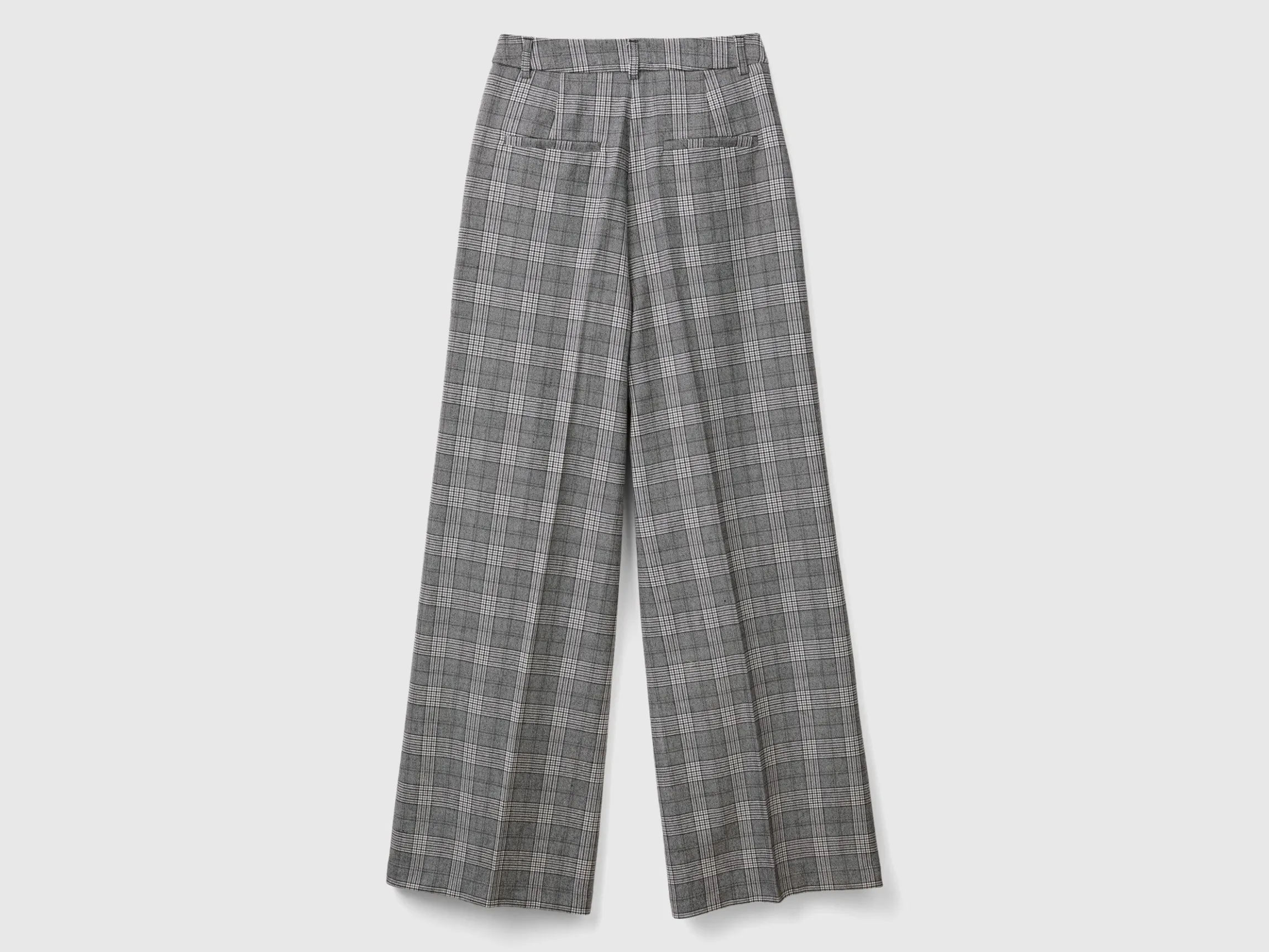 Prince of Wales wide leg trousers