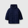 Puffer jacket lined in fleece