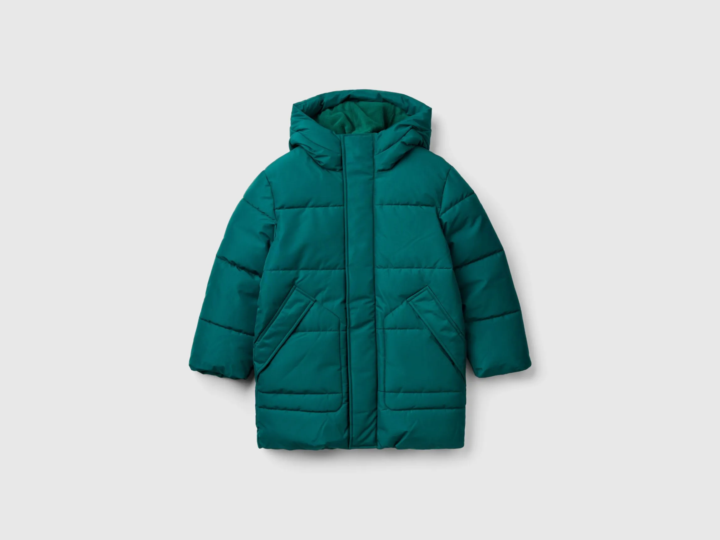 Puffer jacket lined in fleece