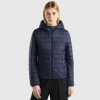 Puffer jacket with recycled wadding