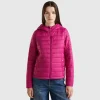 Puffer jacket with recycled wadding