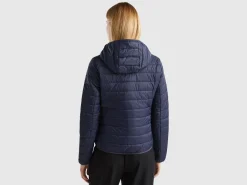 Puffer jacket with recycled wadding