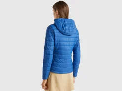 Puffer jacket with recycled wadding