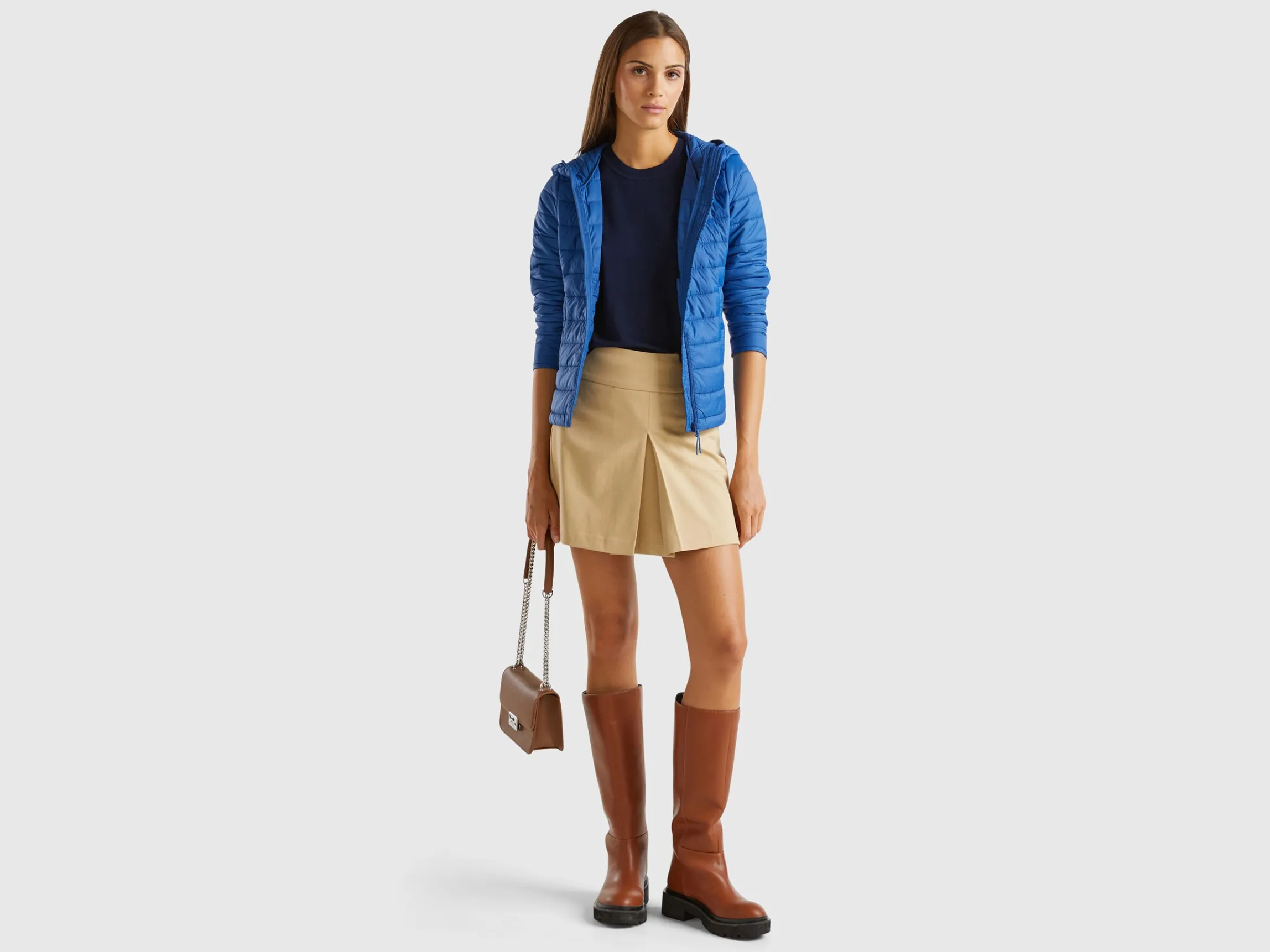 Puffer jacket with recycled wadding