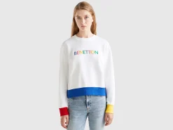 Pullover sweatshirt with logo print