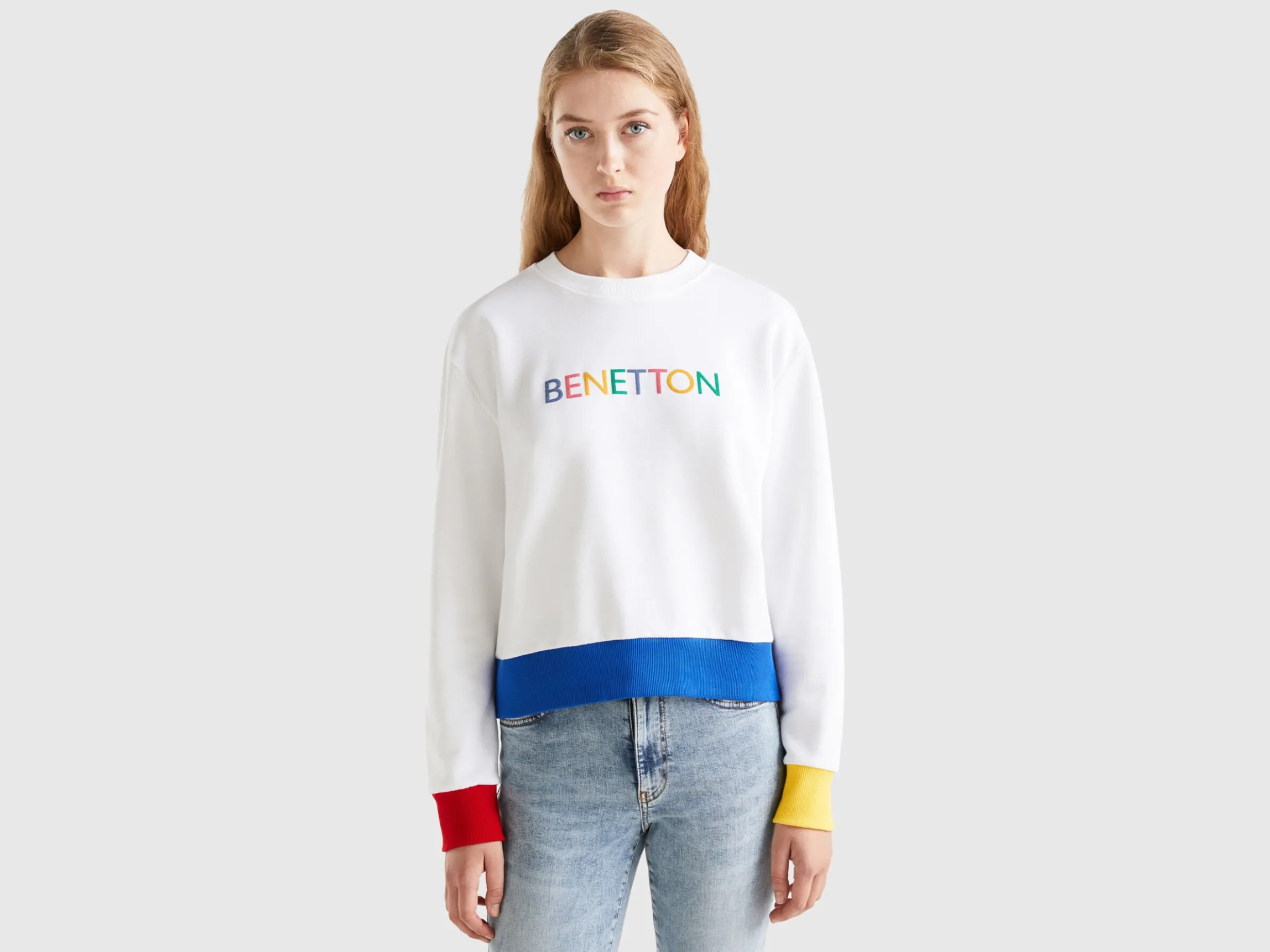 Pullover sweatshirt with logo print