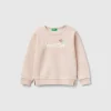 Pullover sweatshirt with glittery print