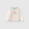 Pullover sweatshirt with glittery print