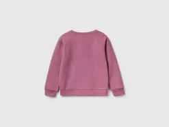 Pullover sweatshirt with glittery print