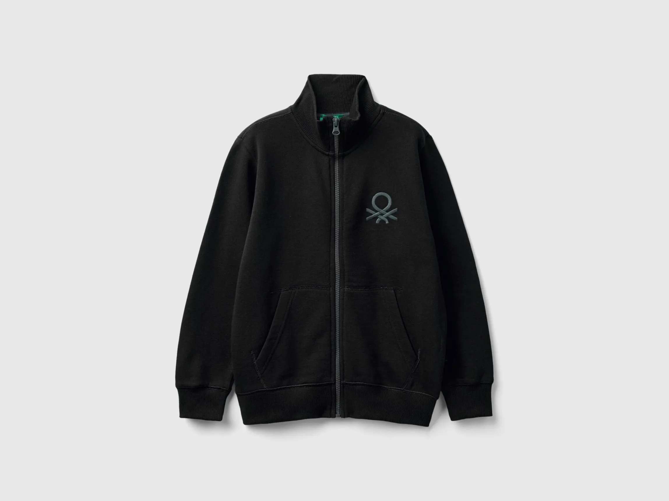Pure cotton sweatshirt with zipper