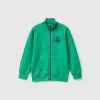 Pure cotton sweatshirt with zipper