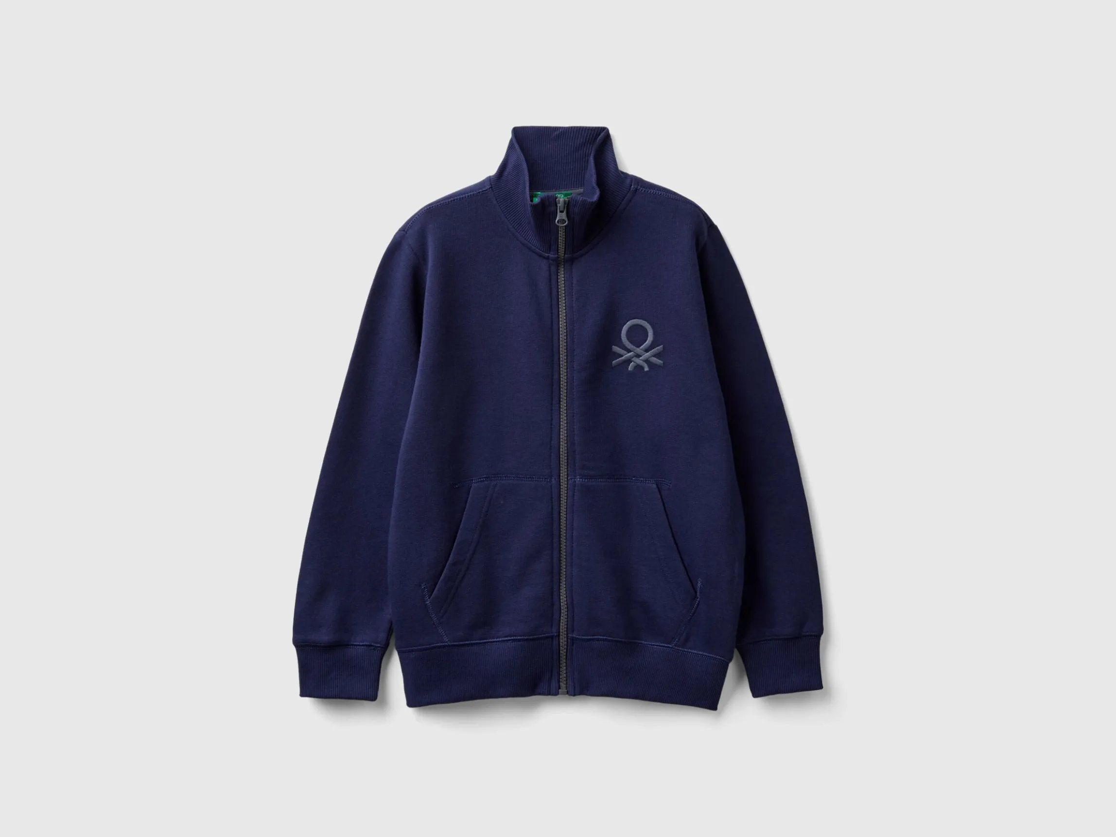 Pure cotton sweatshirt with zipper