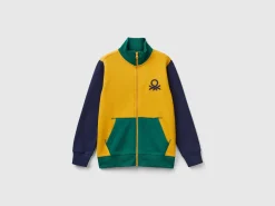 Pure cotton sweatshirt with zipper