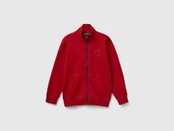 Pure cotton sweatshirt with zipper