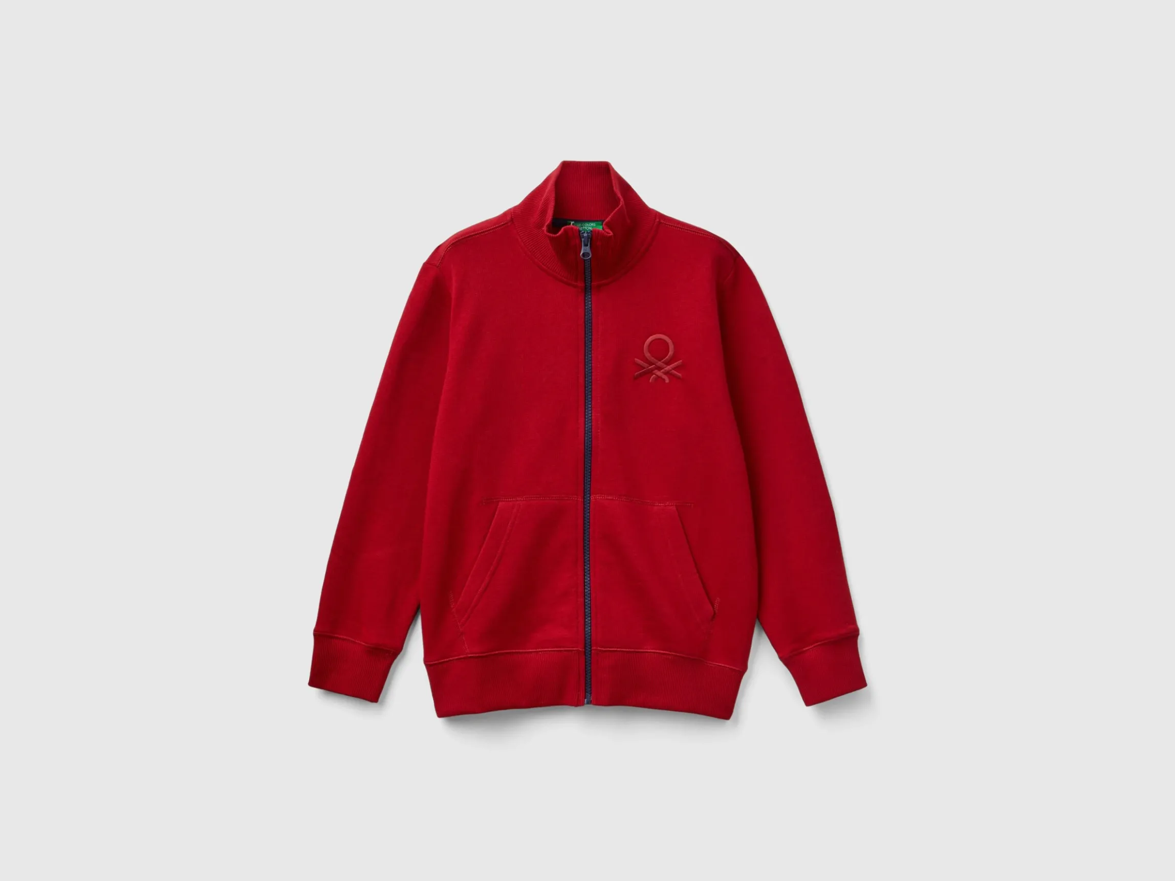 Pure cotton sweatshirt with zipper