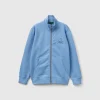 Pure cotton sweatshirt with zipper