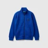Pure cotton sweatshirt with zipper
