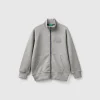 Pure cotton sweatshirt with zipper