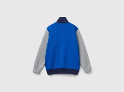 Pure cotton sweatshirt with zipper
