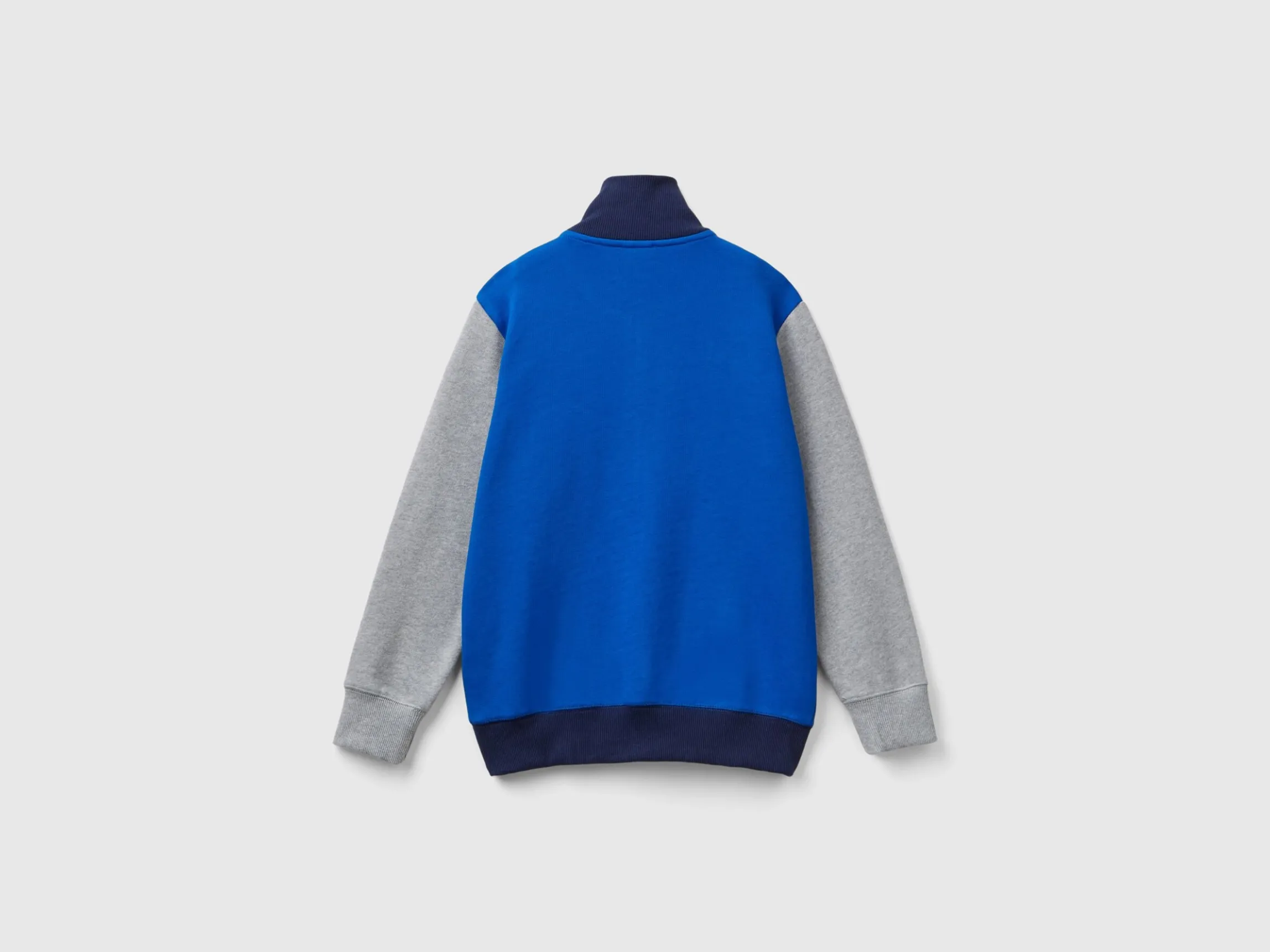 Pure cotton sweatshirt with zipper