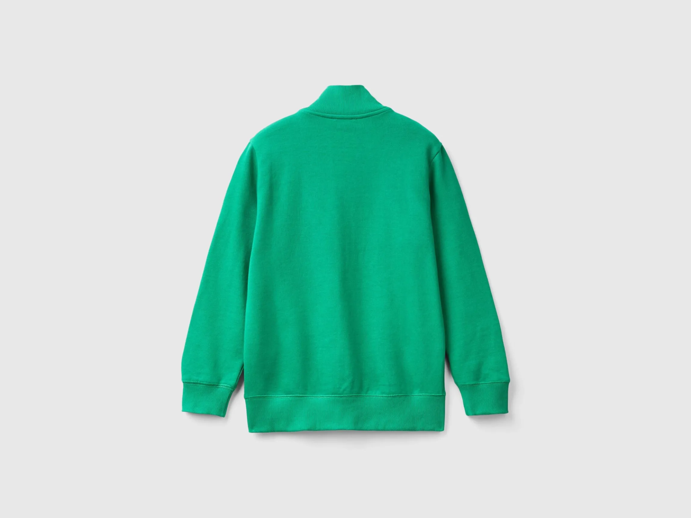Pure cotton sweatshirt with zipper