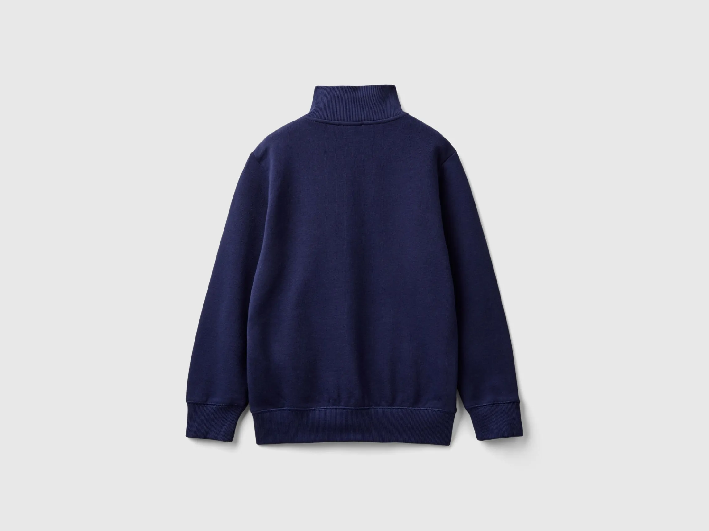 Pure cotton sweatshirt with zipper