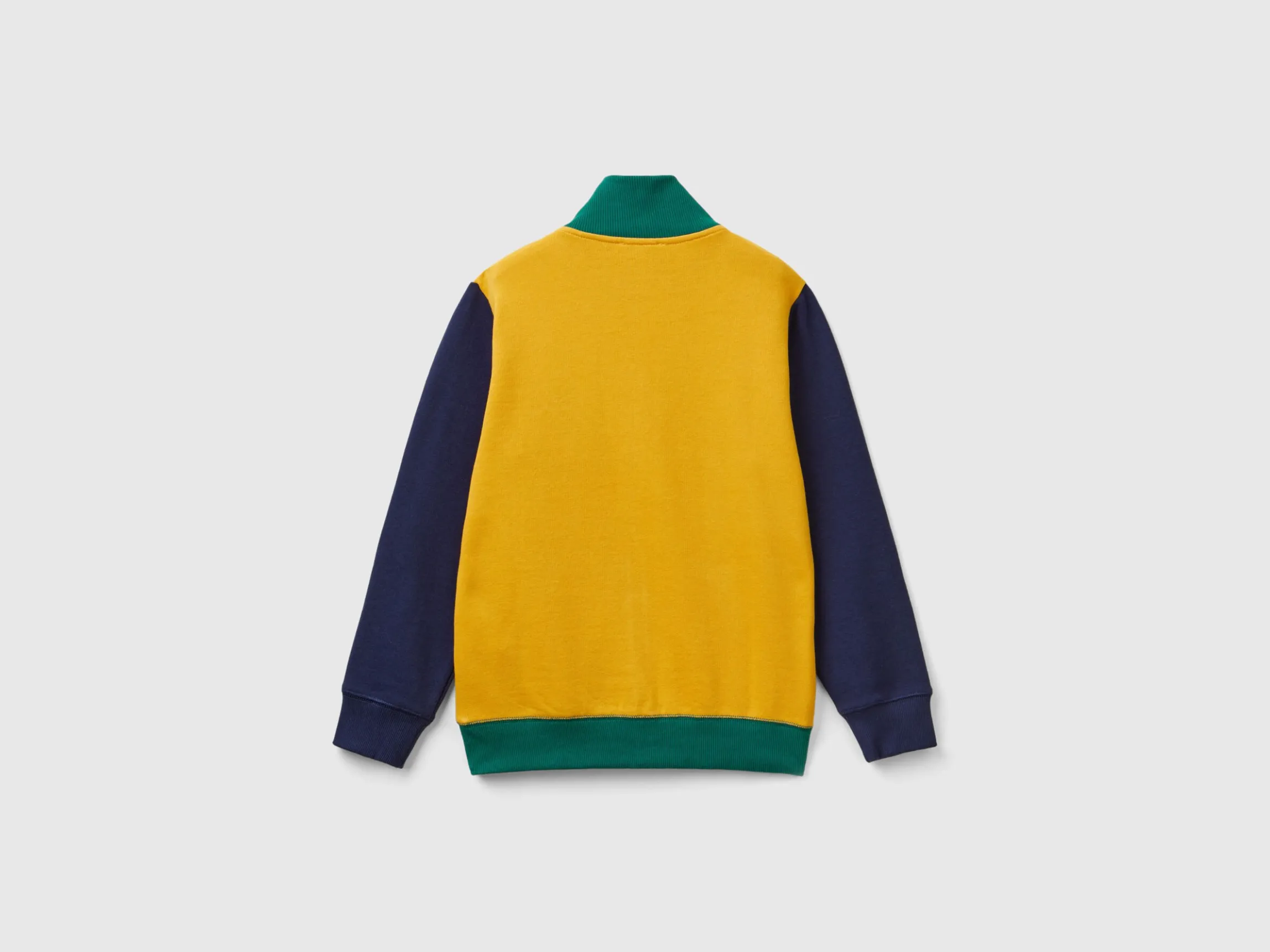 Pure cotton sweatshirt with zipper