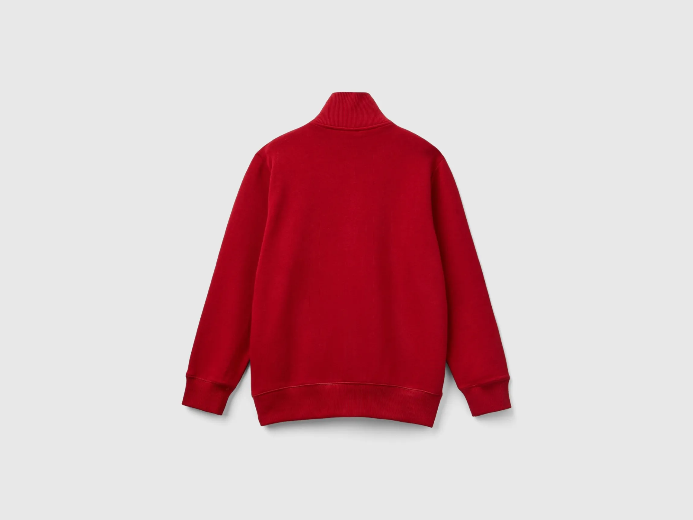 Pure cotton sweatshirt with zipper