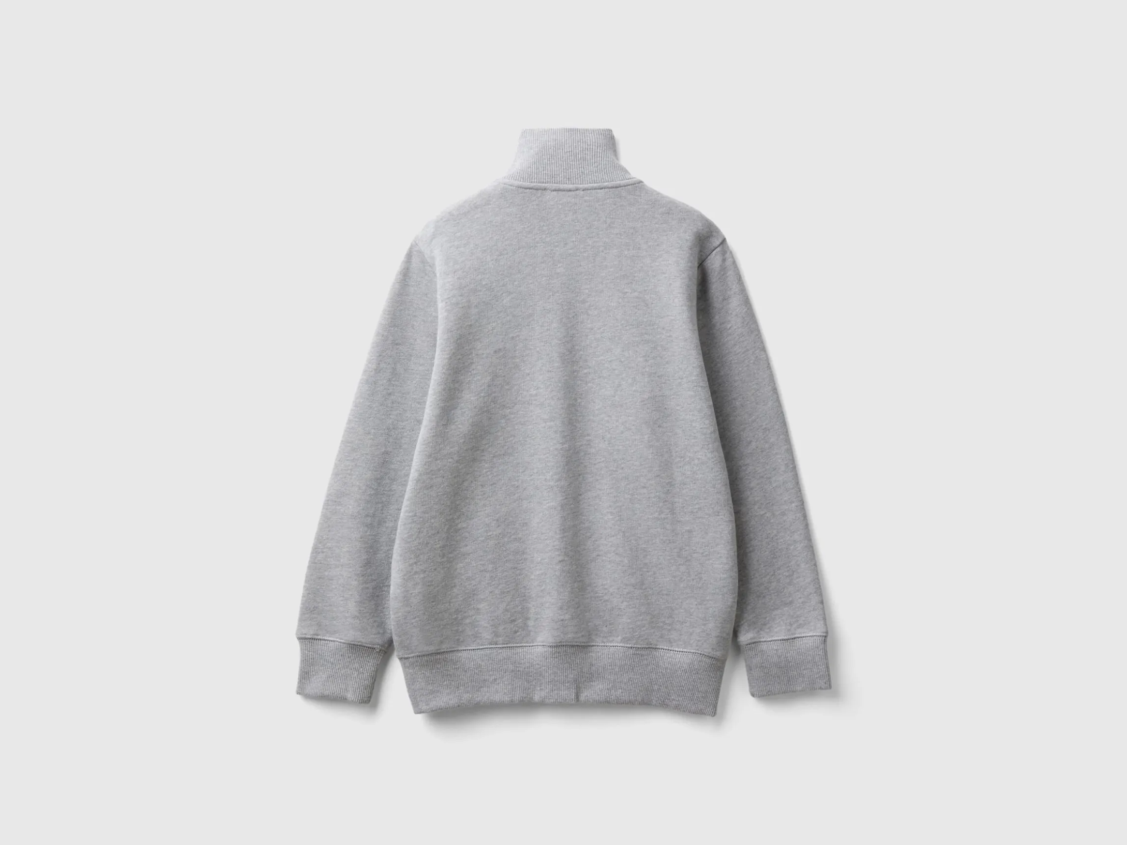 Pure cotton sweatshirt with zipper