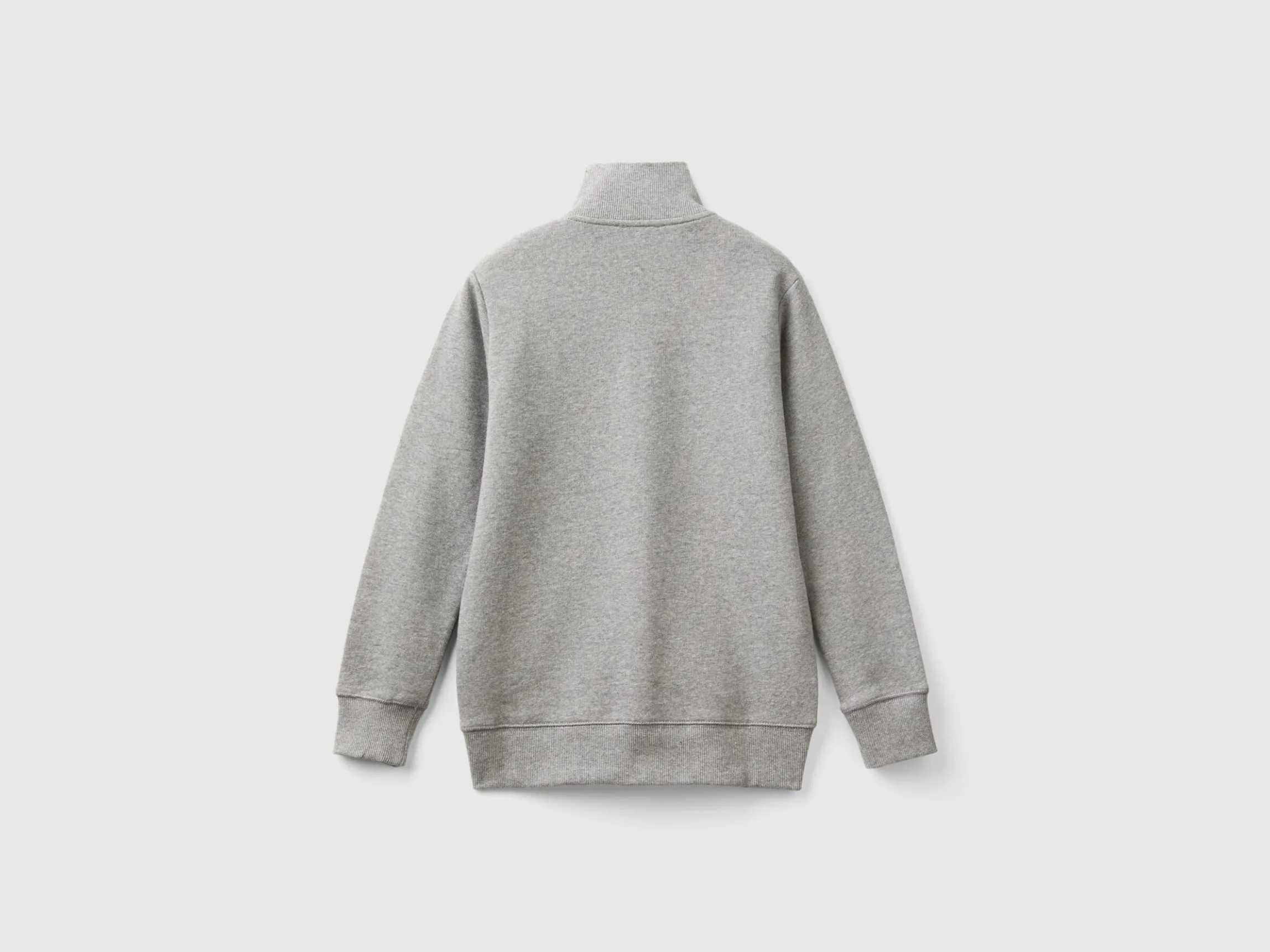 Pure cotton sweatshirt with zipper