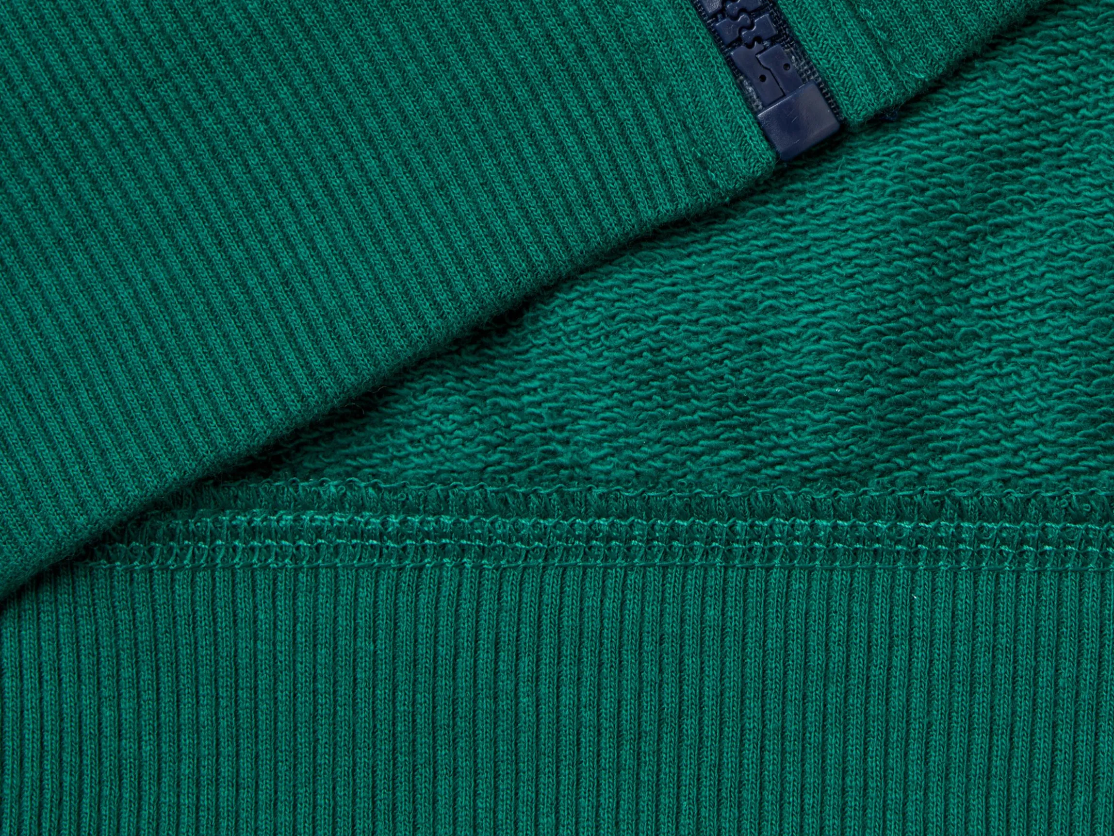 Pure cotton sweatshirt with zipper