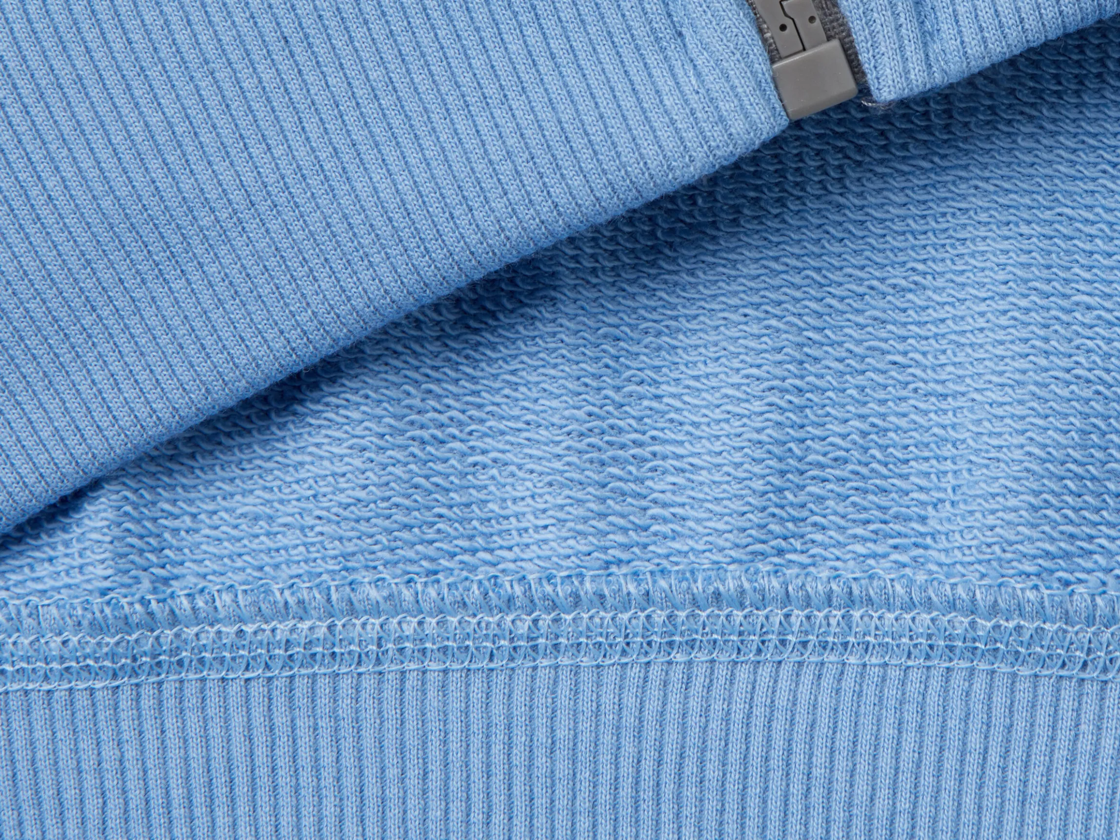 Pure cotton sweatshirt with zipper