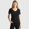 Pure cotton t-shirt with V-neck