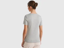 Pure cotton t-shirt with V-neck