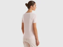 Pure cotton t-shirt with V-neck