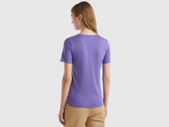 Pure cotton t-shirt with V-neck