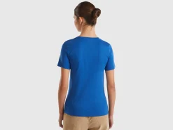 Pure cotton t-shirt with V-neck