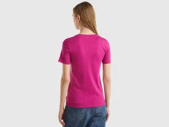 Pure cotton t-shirt with V-neck
