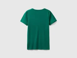 Pure cotton t-shirt with V-neck
