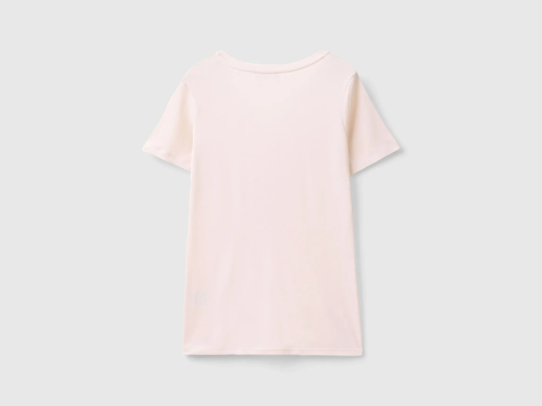 Pure cotton t-shirt with V-neck