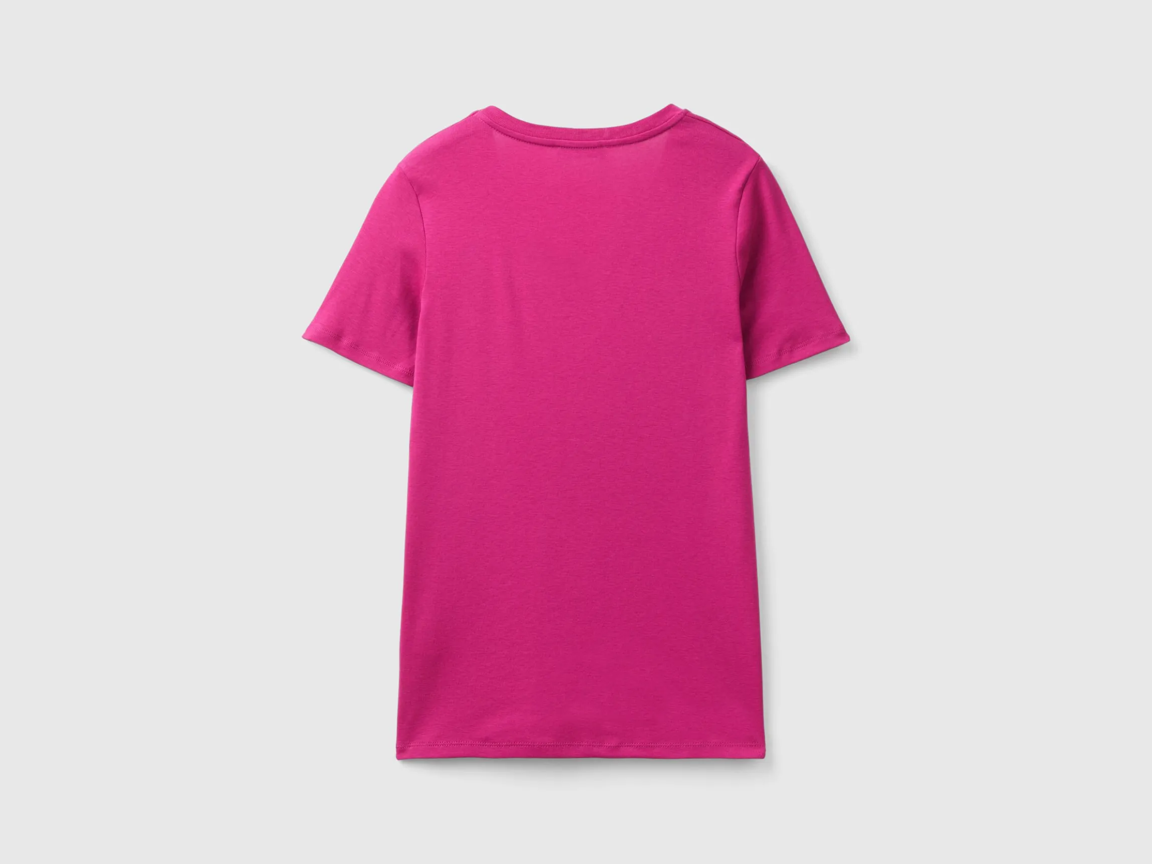 Pure cotton t-shirt with V-neck